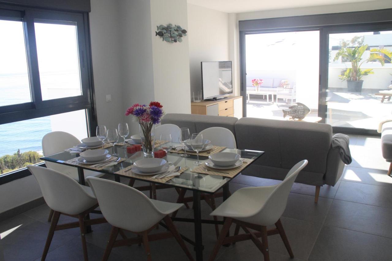 Sunny Penthouse Beach Apartment With Panoramic Views Альмуньекар Экстерьер фото